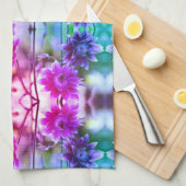 Abstrakte Blume in Rot und Weiß Geschirrtuch (Viertel Falte)