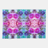 Abstrakte Blume in Rot und Weiß Geschirrtuch (Horizontal)