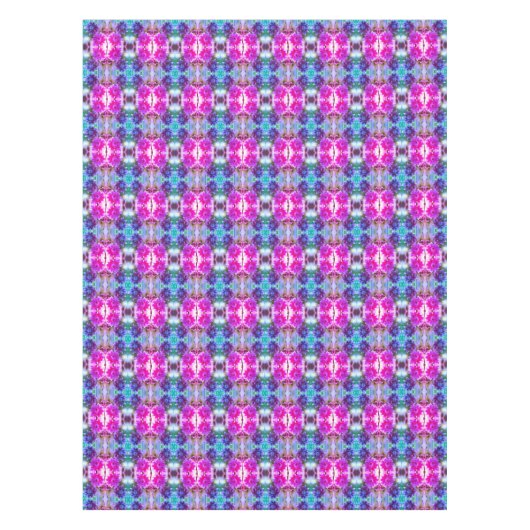 Abstrakte Blume in Rot und Weiß Tischdecke (Vorderseite)