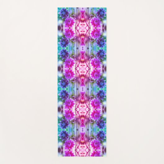 Abstrakte Blume in Rot und Weiß Yogamatte (Vorderseite)