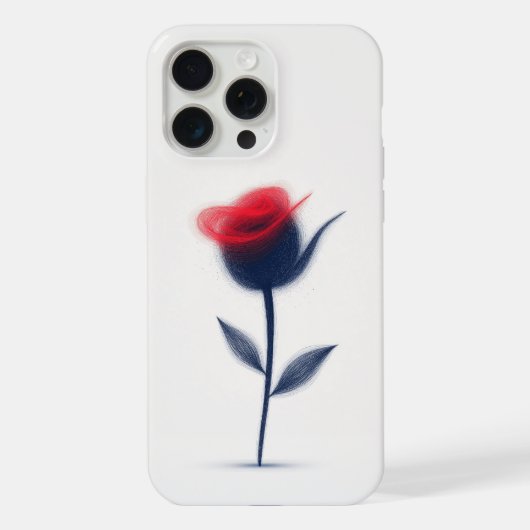 Abstrakte Blume iPhone Hülle (Rückseite)