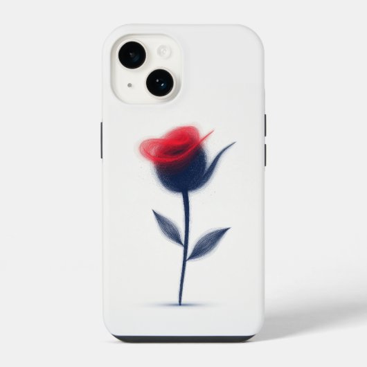 Abstrakte Blume iPhone Hülle (Rückseite)