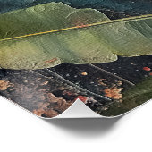 Abstrakte Blume Jungle Cat Landschaft Poster (Ecke)