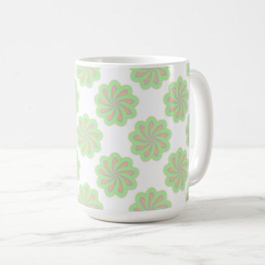 Abstrakte Blume. Kaffeetasse (VorderseiteRechts)