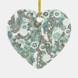 Abstrakte Blume Keramikornament