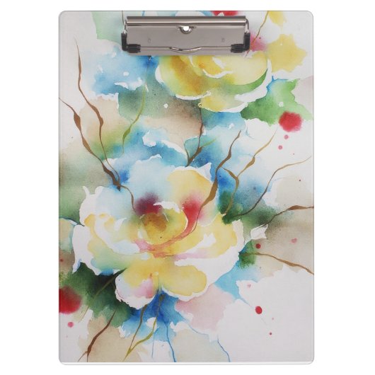 Abstrakte Blume Klemmbrett (Vorderseite)