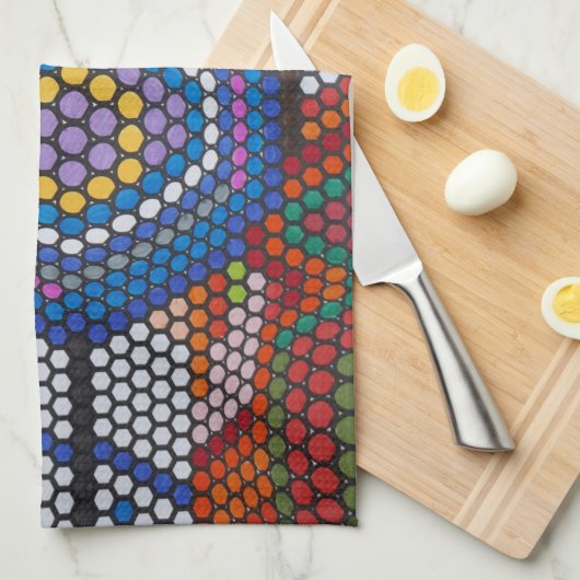 Abstrakte Blume Küchentuch (Viertel Falte)