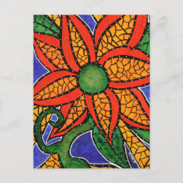 Abstrakte Blume Kunst, Dichtung und Musik Postkarte