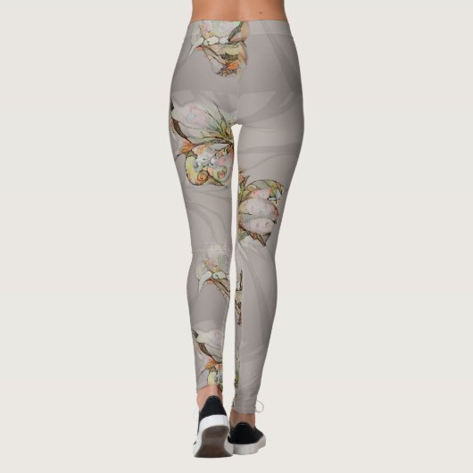 Abstrakte Blume Leggings (Rückseite)