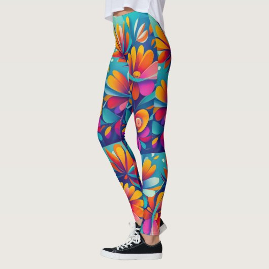 Abstrakte Blume Leggings (Links)