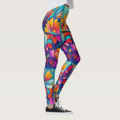 Abstrakte Blume Leggings (Rechts)