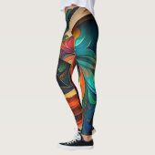 Abstrakte Blume Leggings (Links)