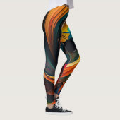 Abstrakte Blume Leggings (Rechts)