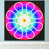 Abstrakte Blume - Leinwand (Insitu (Holzboden))