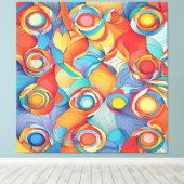 Abstrakte Blume Leinwanddruck (Insitu (Holzboden))