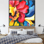 ABSTRAKTE BLUME - LEINWANDDRUCK (Insitu (Schlafzimmer))