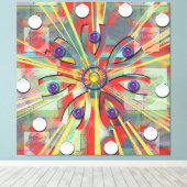 Abstrakte Blume Leinwanddruck (Insitu (Holzboden))