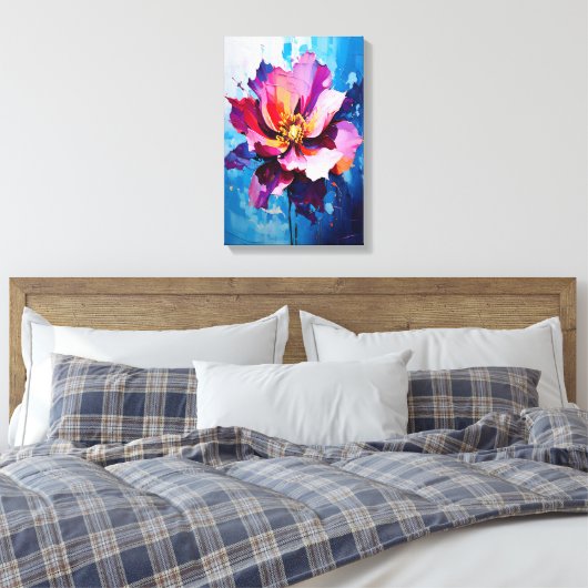 Abstrakte Blume Leinwanddruck (Insitu (Schlafzimmer))