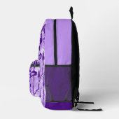 Abstrakte Blume Lila Bedruckter Rucksack (Rechts)