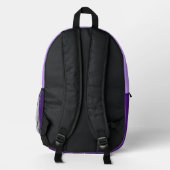 Abstrakte Blume Lila Bedruckter Rucksack (Rückseite)