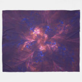 Abstrakte Blume Lila und blaue Muster Mix Fleecedecke (Vorderseite (Horizontal))