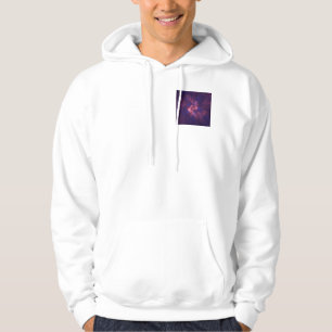 Abstrakte Blume Lila und blaue Muster Mix Hoodie