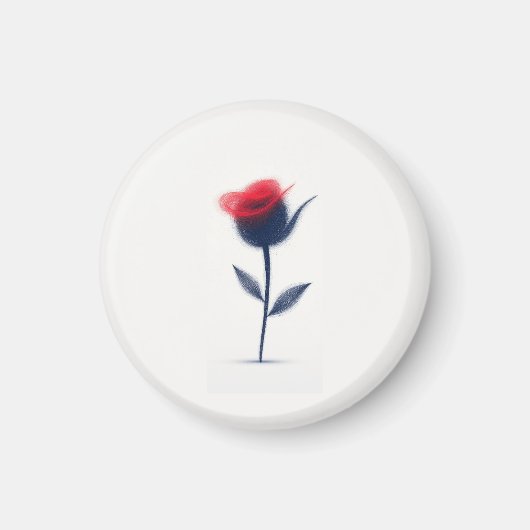 Abstrakte Blume Magnet (Vorne)