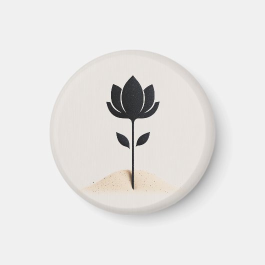 Abstrakte Blume Magnet (Vorne)