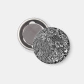 Abstrakte Blume Magnet (Vorderseite/Rückseite)