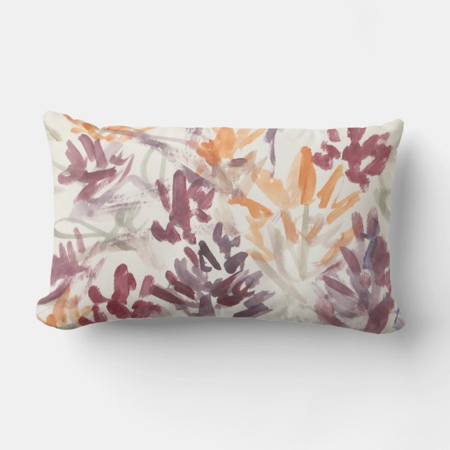 Abstrakte Blume Malen Lila Lendenkissen (Vorderseite)
