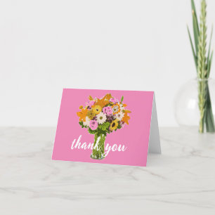 Abstrakte Blume Malerei Blume Bouquet in Vase Dankeskarte