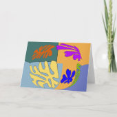 Abstrakte Blume, Matisse-Stil Karte (Vorderseite)