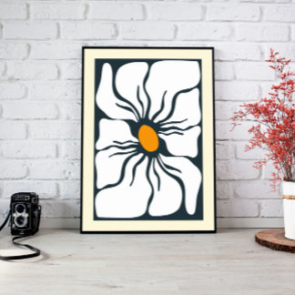 Abstrakte Blume Mauer Leinwand
