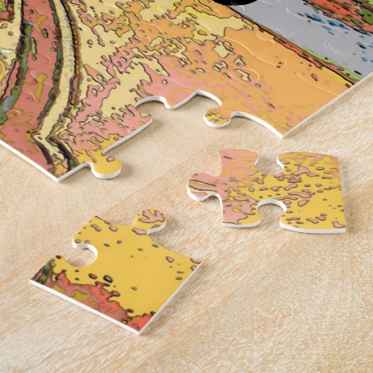 Abstrakte Blume mit Cat Puzzle (Seite)