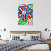 abstrakte Blume mit Regenbogenfarben Leinwanddruck (Insitu (Schlafzimmer))