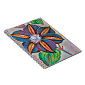 abstrakte Blume mit Regenbogenfarben Notizblock (Rechte Seite)