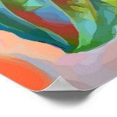 abstrakte Blume mit Regenbogenfarben Poster (Ecke)