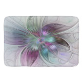 Abstrakte Blume Modernes Fraktal Kunst, Dichtung u Badematte (Vorderseite)