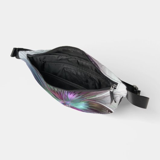 Abstrakte Blume Modernes Fraktal Kunst, Dichtung u Bauchtasche (Offen)