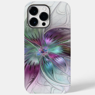 Abstrakte Blume Modernes Fraktal Kunst, Dichtung u Case-Mate iPhone 14 Pro Max Hülle