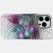 Abstrakte Blume Modernes Fraktal Kunst, Dichtung u Case-Mate iPhone Hülle (Rückseite (Horizontal))