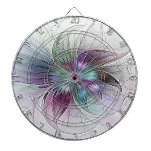 Abstrakte Blume Modernes Fraktal Kunst, Dichtung u Dartscheibe