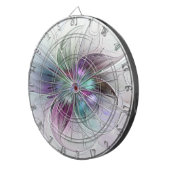 Abstrakte Blume Modernes Fraktal Kunst, Dichtung u Dartscheibe (Vorderseite rechts)