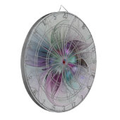 Abstrakte Blume Modernes Fraktal Kunst, Dichtung u Dartscheibe (Vorderseite Links)