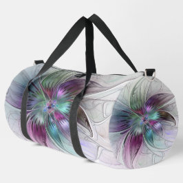 Abstrakte Blume Modernes Fraktal Kunst, Dichtung u Duffle Bag