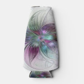 Abstrakte Blume Modernes Fraktal Kunst, Dichtung u Flaschenkühler (Vorderseite)