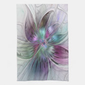 Abstrakte Blume Modernes Fraktal Kunst, Dichtung u Geschirrtuch (Vertikal)