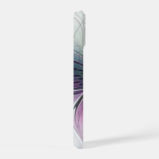 Abstrakte Blume Modernes Fraktal Kunst, Dichtung u iPhone 15 Hülle (Rechte Seite)