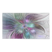 Abstrakte Blume Modernes Fraktal Kunst, Dichtung u Kissenbezug (Rückseite)