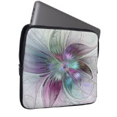 Abstrakte Blume Modernes Fraktal Kunst, Dichtung u Laptopschutzhülle (Vorne Rechts)